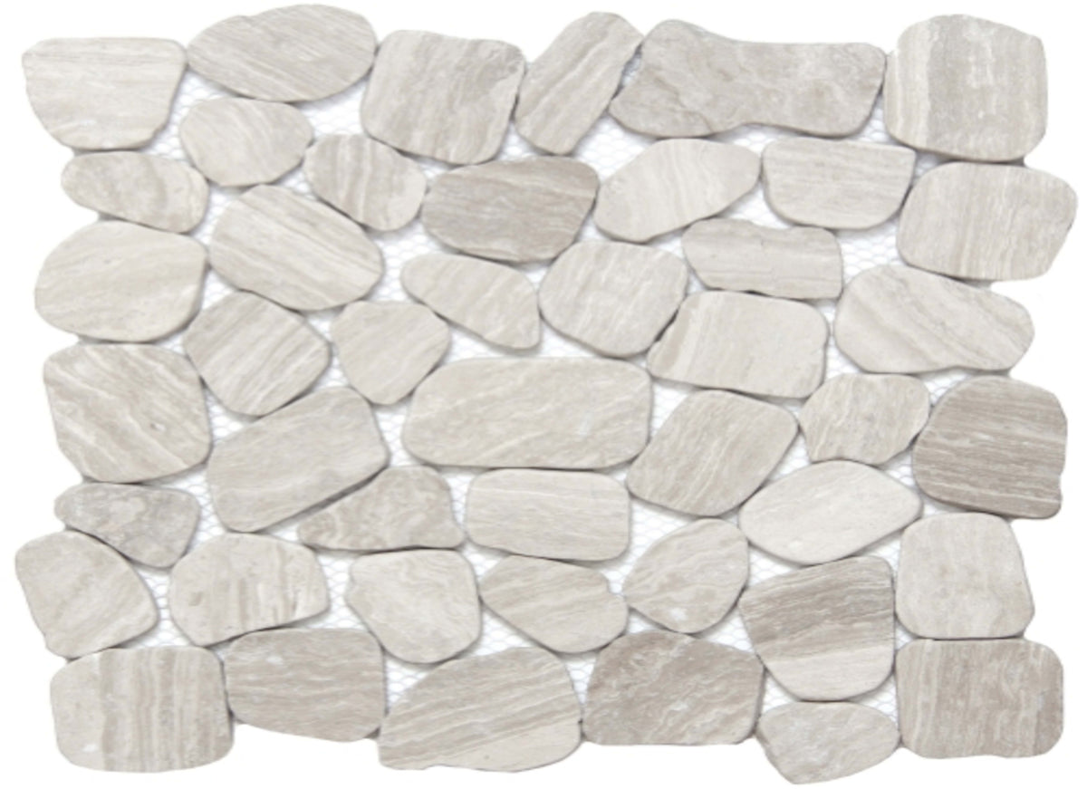 Cultura in Cream 12" X 12" Pebble On Mesh