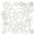 Cultura in White 12" X 12" Pebble On Mesh Natural Stone
