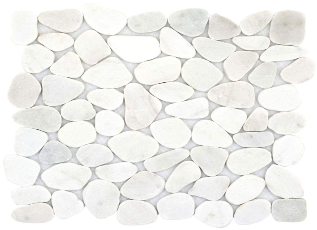 Cultura in White 12" X 12" Pebble On Mesh