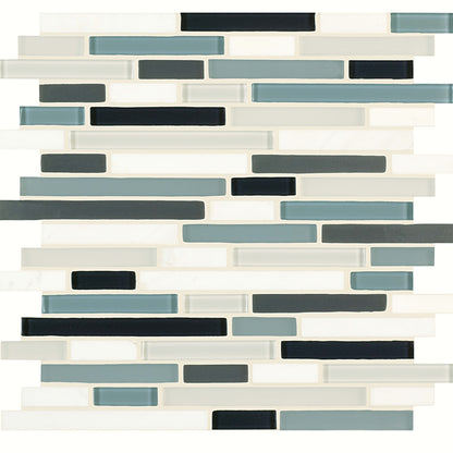 Ebb and Flow in Wind And Rain Linear Mix Glass Tile
