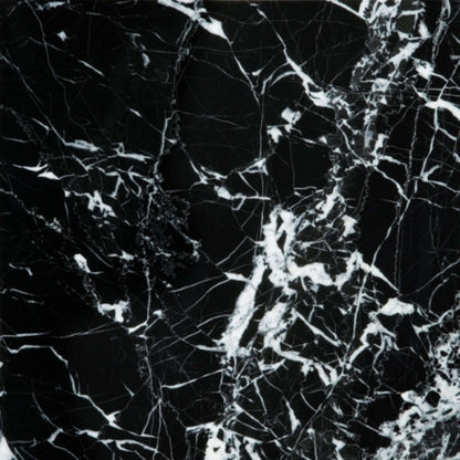 Marble in Black & White 12" X 12" Natural Stone