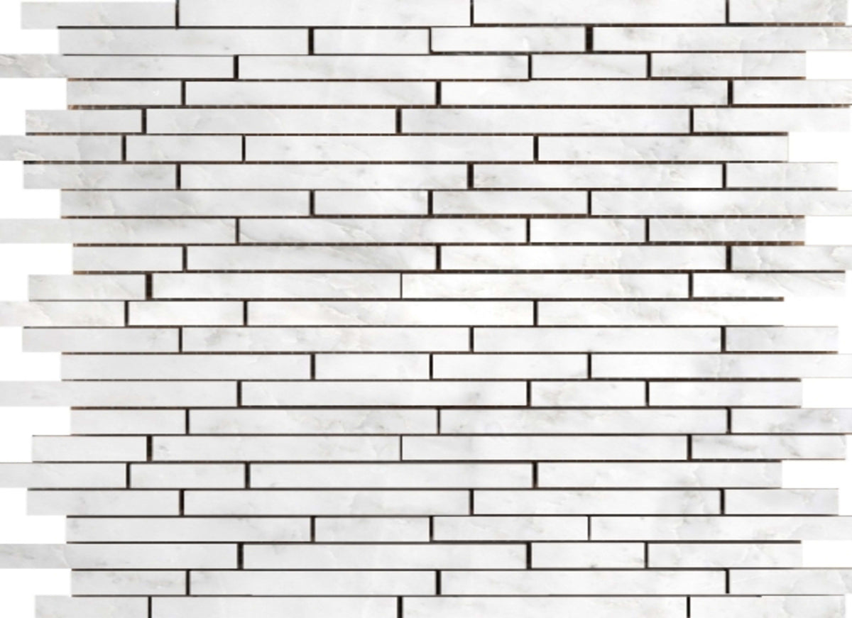 Marble Winter Frost in Winter Frost Linear Mosaic - Mesh Mosaic