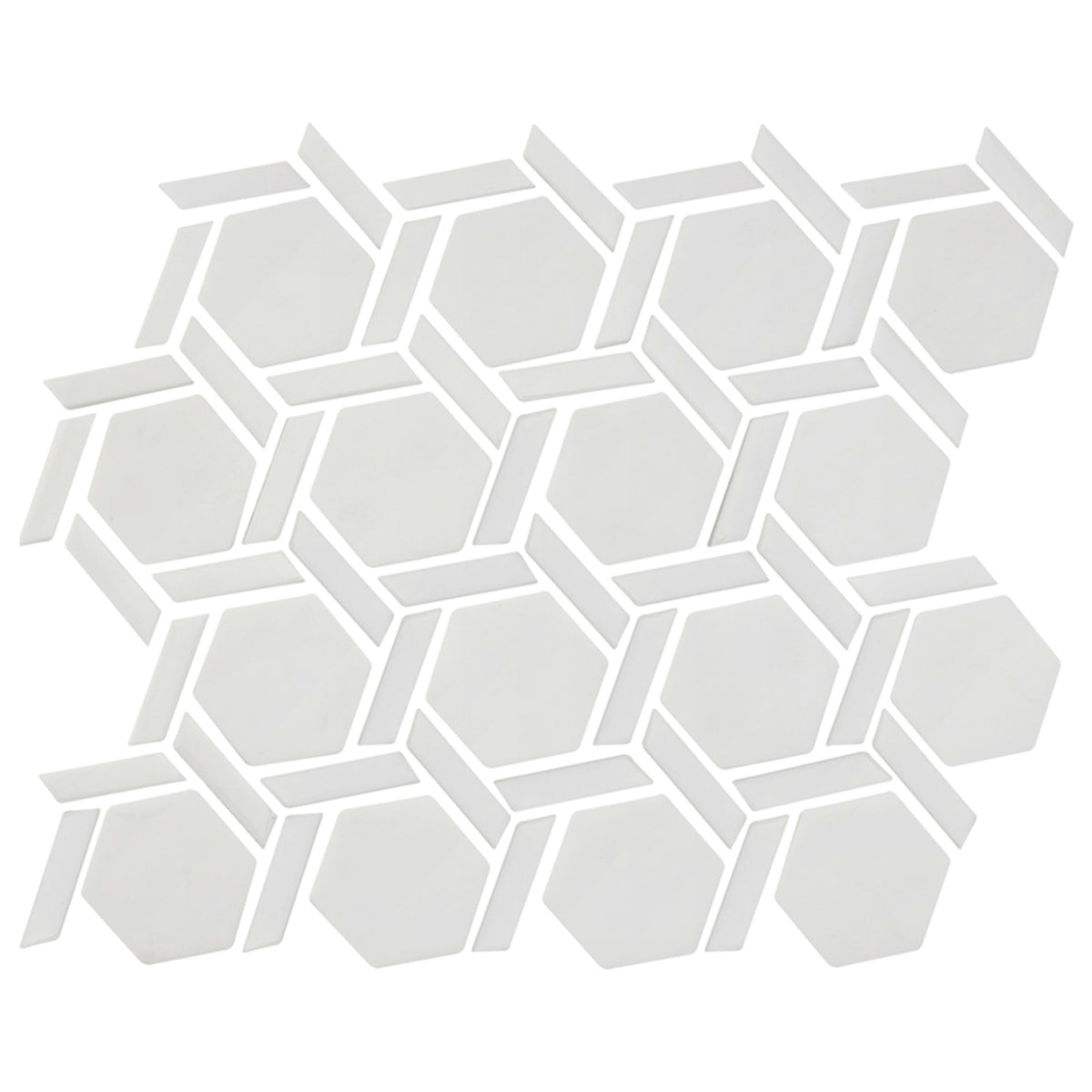 Northern Lights in Moon Hex Wheel Glass Tile