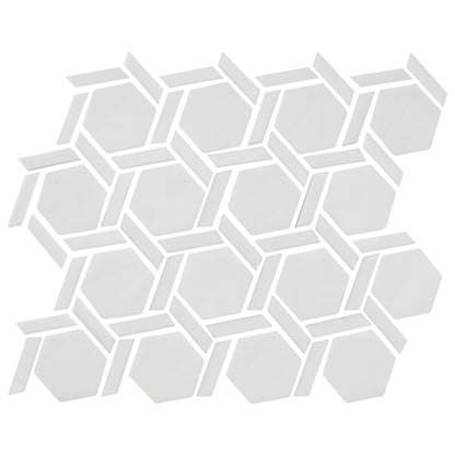 Northern Lights in Moon Hex Wheel Glass Tile