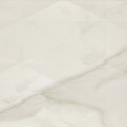 Perpetuo in Brilliant White Geometric 12x24 Tile