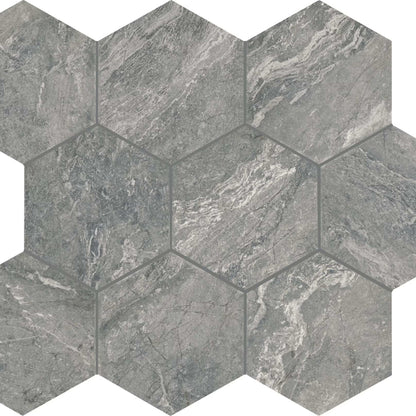 Perpetuo in Eternal Grey Hexagon 1.5 Tile