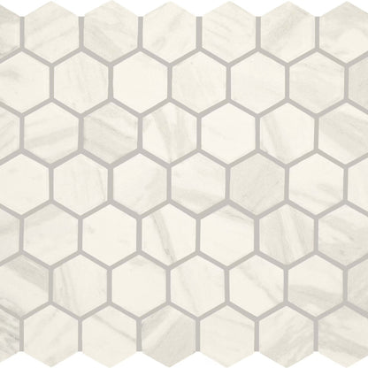 Perpetuo in Timeless White Hexagon 1.5 Tile