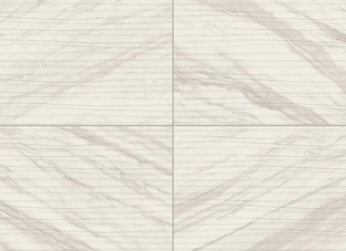 Perpetuo in Timeless White Wave 12x24