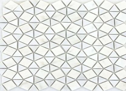 Marble Winter Frost in Frost Geometric Mosaic - Mesh Mosaic