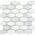 Marble Winter Frost in Winter Frost Hexagon Wide Mosaic - Mesh Mosaic Natural Stone