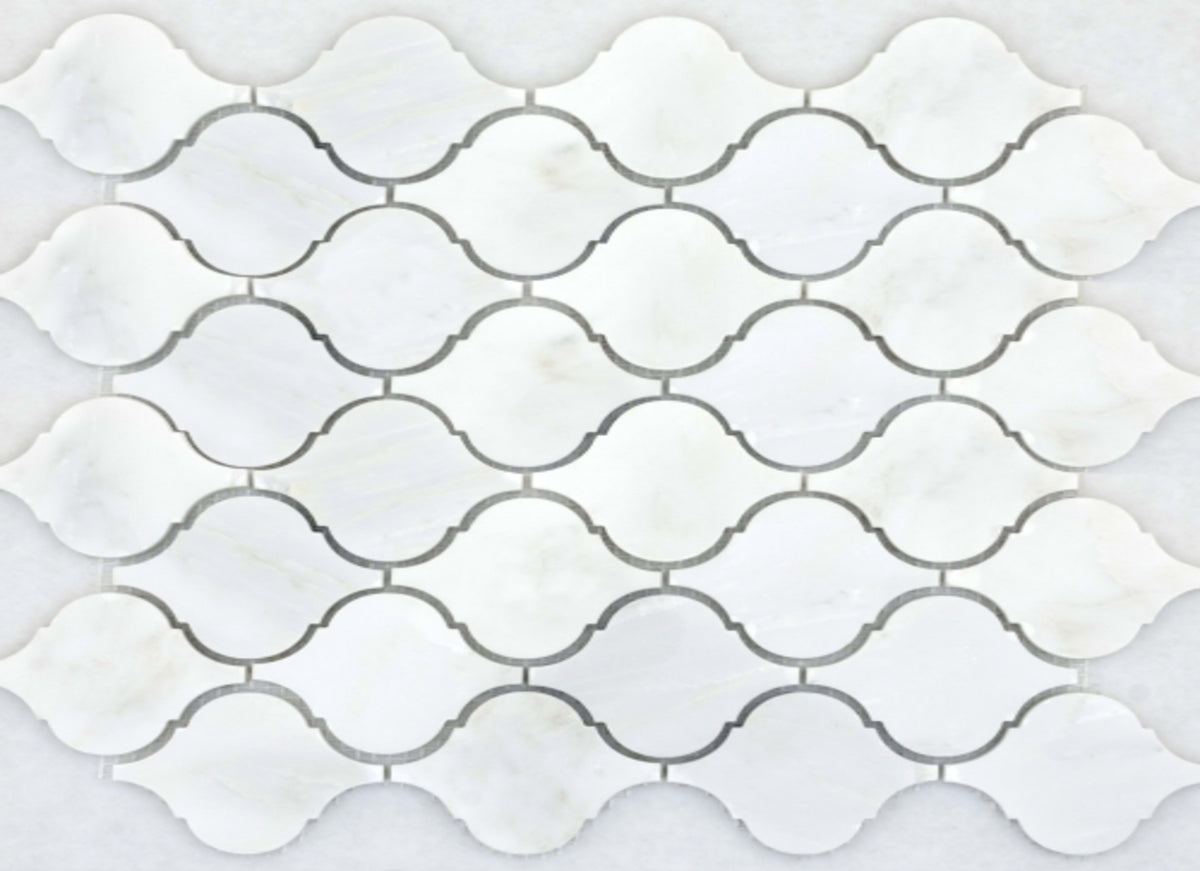 Marble Winter Frost in Winter Frost Lantern Mosaic - Mesh Mosaic